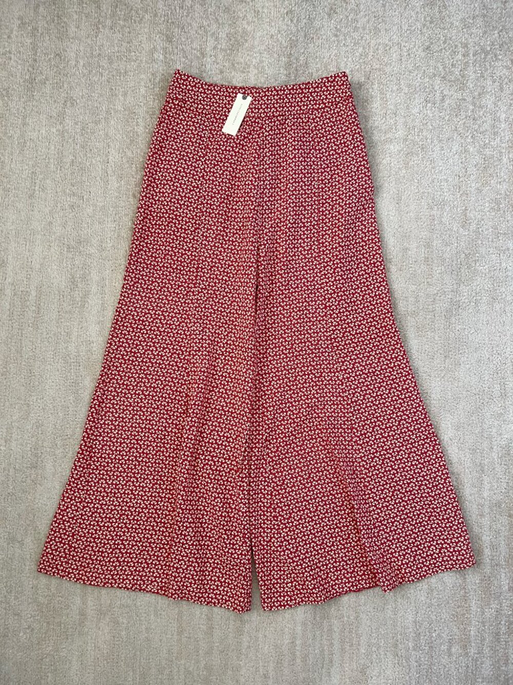 NWT Anthropologie Maeve Wide Leg Cropped Floral Pants 4